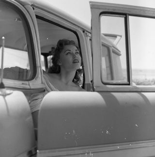 1960s Vogel Negative,  Sexy Pin - Up Girl Donalda Jordan In Chevy Bel Air,  T244516