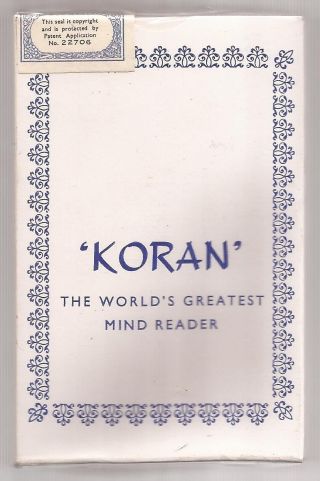 AL KORAN WORLD ' S GREATEST MIND READER PLAYING CARDS Blue Back 2