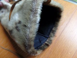 Vintage Inuit Eskimo seal skin MITTENS child or small ladies 1950 ' s lined Alaska 3