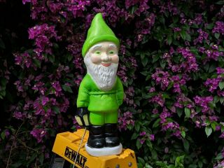 Vintage Union 1988 Blow Mold Blownold Garden Gnome Leprechaun 18”