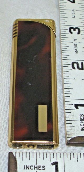 Kreisler Elegant Gold Plated Slim Butane Pocket Lighter 1970s Japan