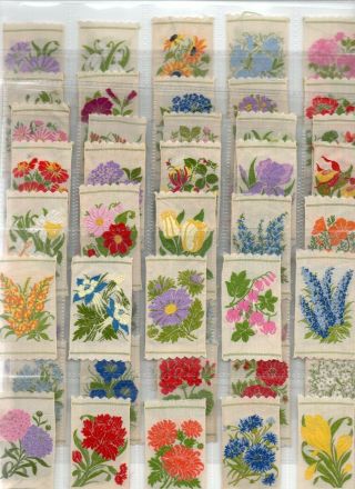Kensitas Flowers Wix Tobacco Complete Set Of 60 Small Silk Only 1st Series