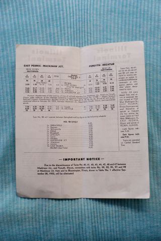 Illinois Terminal Railroad - Time Table - Supplement - 2/22/53 2
