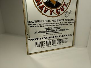 Vintage PLAYER ' S NAVY CUT Cigarettes WWII Framed Advertising Mirror Sign Japan 3
