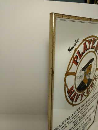 Vintage PLAYER ' S NAVY CUT Cigarettes WWII Framed Advertising Mirror Sign Japan 4