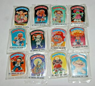 Garbage Pail Kids 12 Buttons - 1986