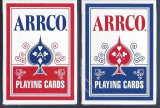 12 Decks Arrco (2018) Red - Blue Playing Cards Usa On 2nd Brick