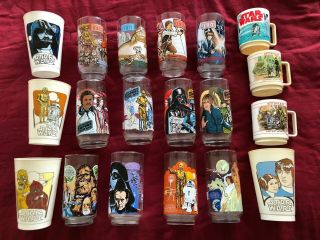 Star Wars Burger King Glasses Complete Set Of 12 And Cups