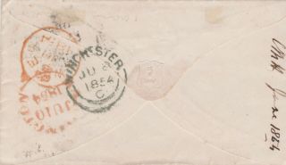 1854 QV COVER WITH A 1d PENNY RED STAMP SENT TO MILITARY GENERAL SIR P STUART 3