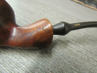 Bari Special Handcut Briar Wood Tobacco Pipe With Pouch Made in Denmark 3