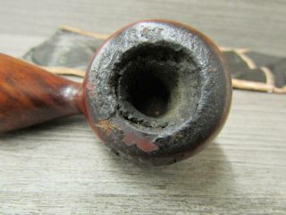 Bari Special Handcut Briar Wood Tobacco Pipe With Pouch Made in Denmark 4