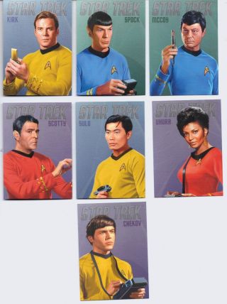 2014 Star Trek Portfolio Prints Bridge Crew Portraits Set Of 7