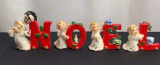 Noel Christmas Ceramic Ornaments Originals By Napco 1957 Angels