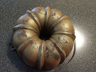 Frank Hay & Sons Griswold Cast Iron Cake Mold Bundt Pan Bread Mold Johnstown Pa