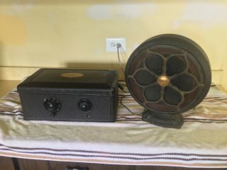 Vintage 1928 Atwater Kent Model 42 Metal Cased Tube Radio With E2 Radio Speaker