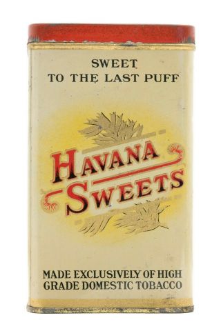 Rare 1910s " Havana Sweets " Litho 25 Cigar Humidor Tin In