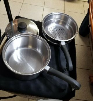 Saladmaster 3 Qt Pot Pan W Strainer T304s Surgical Stainless Steel W Vapo Lid
