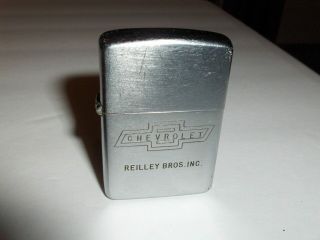 1937 - 1950 Chevrolet Reilly Bros.  Inc.  Dealer Advertising Zippo Lighter