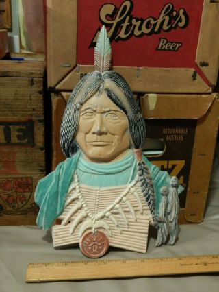 Native American Indian Chief [sexton_usa] Cast Metal Southwest Decor 9  X13