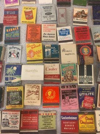 100,  Vintage Matchbooks (War Advertisement,  Automobilia,  Whiskey,  Playboy,  Etc 6