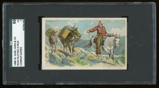 1888 N105 Cowboy Scenes " Piloting A Pack " Sgc 60 Ex 9007866 - 096