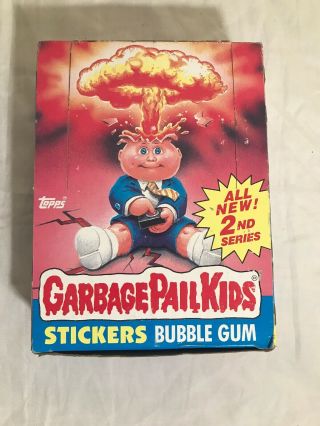 1985 Garbage Pail Kids 2nd Series Box With 48 Packs Ab Gpk Os2