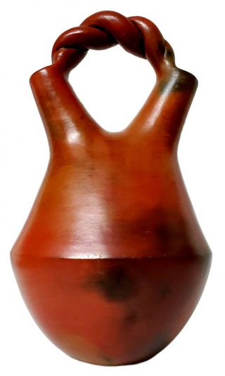 Susie W.  Crank,  Navajo Native American Pine Pitch Pottery Wedding Vase
