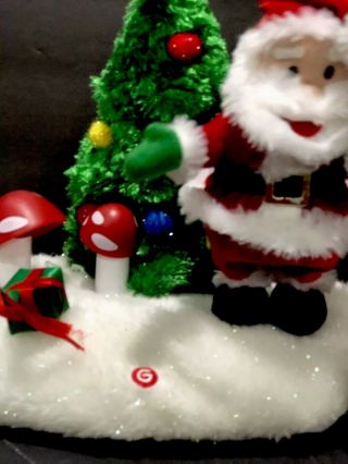 Gemmy Santa Mushroom Tree Musical Animated Plays Rudolph Red Nosed Reindeer 6