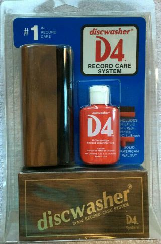 Discwasher D4 Record Care System 1982 Solid American Walnut - Made In Usa -