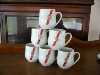 Set Of 6 Vintage Twa Coffee Cups Michaud Japan 1 Saucer