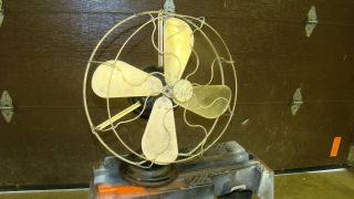 General Electric Antique Brass Bladed Fan