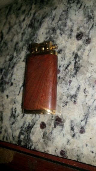Im Corona Pipe Lighter Old Boy Red Briar & Gold High End Made In Japan Rare