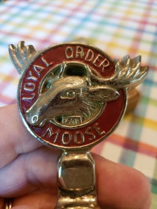 Vintage Hood Ornament Radiator Topper - - Loyal Order Of Moose