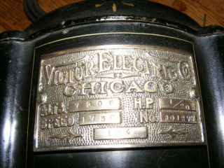 Antique Electric Motor Emerson 1/20hp VICTOR ELECTRIC Co.  No.  801277 6