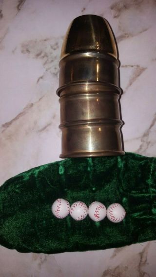 Cups and Balls (Brass) by Bazar de Magia w/Mini Baseballs - Magic Tricks 2