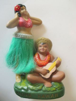 Very Rare Mid Century Hula Girl/boy Singer Ukulele Bobble Body Aloha Hawaii