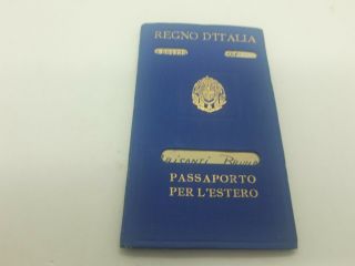 1932 Italy Passport Passeport Reisepass Issued In Louisville Usa