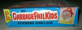 1986 Garbage Pail Kids 2nd Series - FULL Box 48 unopen Packs w/Zooks/Push Pop Ad 11