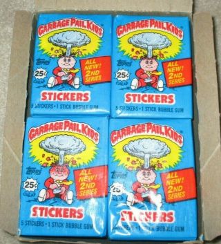 1986 Garbage Pail Kids 2nd Series - Full Box 48 Unopen Packs W/zooks/push Pop Ad
