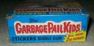 1986 Garbage Pail Kids 2nd Series - FULL Box 48 unopen Packs w/Zooks/Push Pop Ad 9