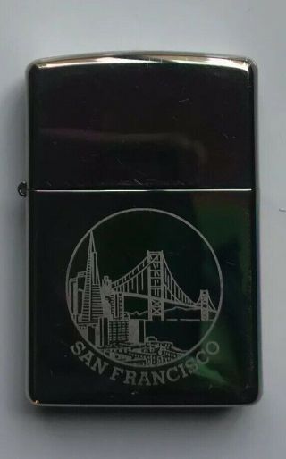 Zippo San Francisco Bridge Rainbow Brass Vintage Collector 