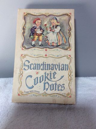 Vintage Scandinavian Cookie Notes Red Farm Studio Recipes 1952