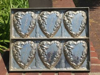 Antique Chocolate Candy Mold FANNY FARMER HEART CUPID VALENTINES DAY LOVE 5