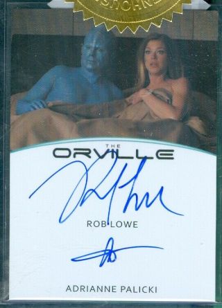 Orville Season 1 Rob Lowe/ Adrianne Palicki 9 Case Incentive Dual Autograph Card