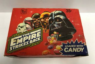 1980 Topps Star Wars Empire Strikes Back Candy Box (24ct) Darth Vader Chewbacca