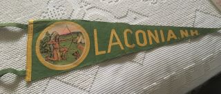 Old Felt Pennant From Laconia,  Nh