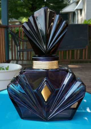 Elizabeth Taylor Passion Purple Factice Perfume/cologne Bottle Heavy Glass