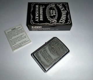Zippo Lighter Jack Daniels Tennessee Whiskey Old No.  7 Emblem Made In Usa