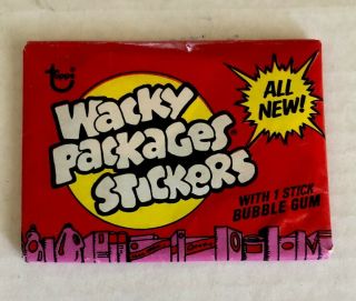 Wacky Packages 16th Series Unoppened Wax Pack Nm