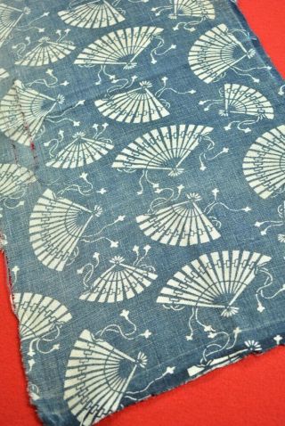 XK53/50 Vintage Japanese Fabric Cotton Antique Patch Indigo Blue KATAZOME 26 